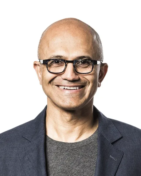 Satya Nadella in a Microsoft executive portrait.